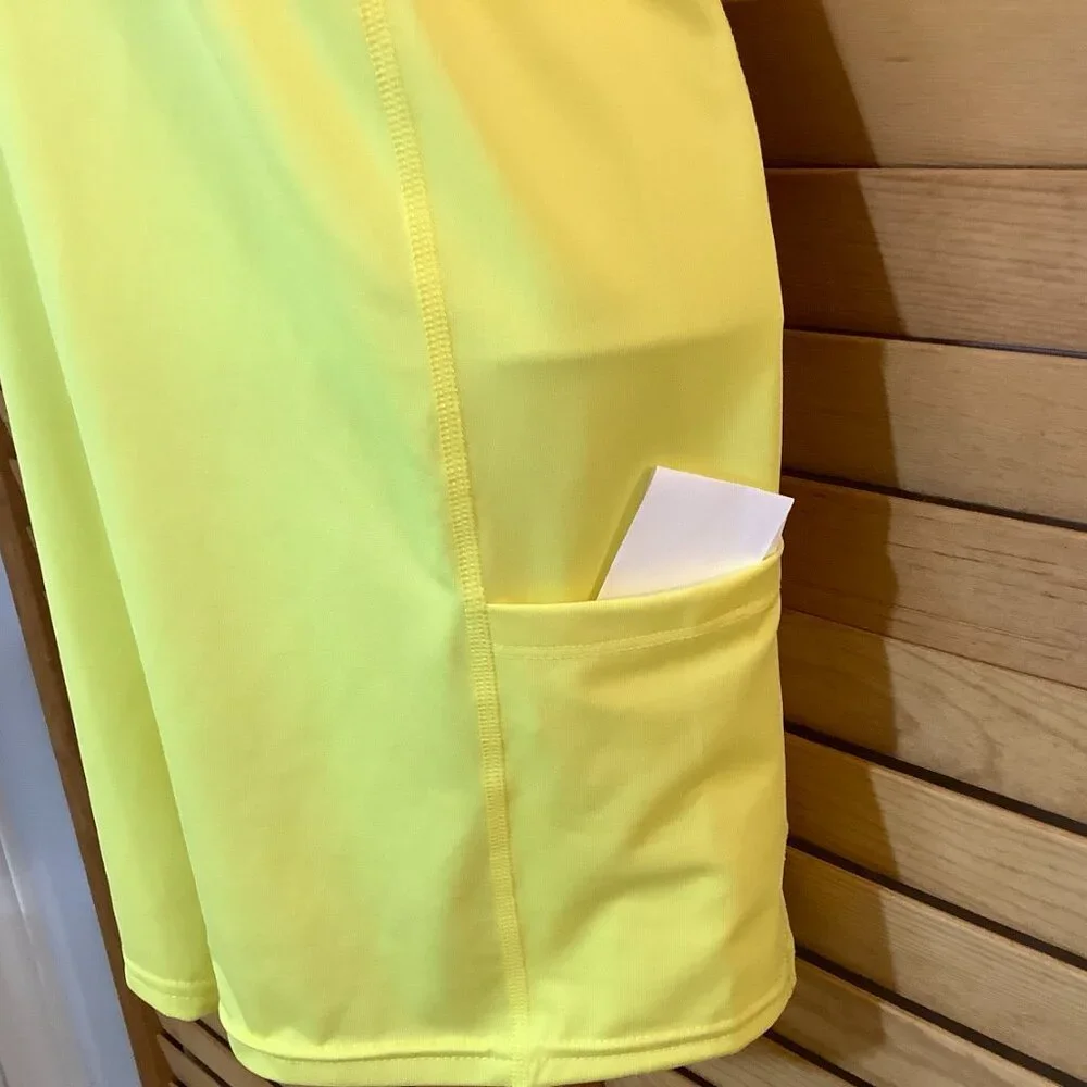 Strappy Dress /Jumper / Skort Medium Yellow Straps Pockets NWT. Target